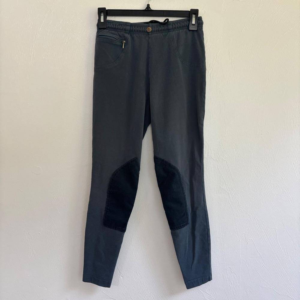 Klaus Krehan Trainer's Choice Riding Breeches Gray Sz 28 Waist 24 Knee Patch USA